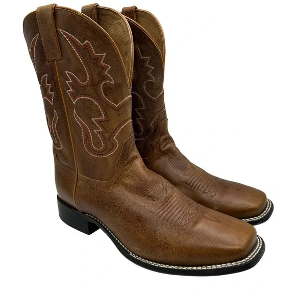 Cody James Boots Mens Size 13D BCJFA18P2 Western Cowboy Square Toe Leather Brown - Picture 1 of 15